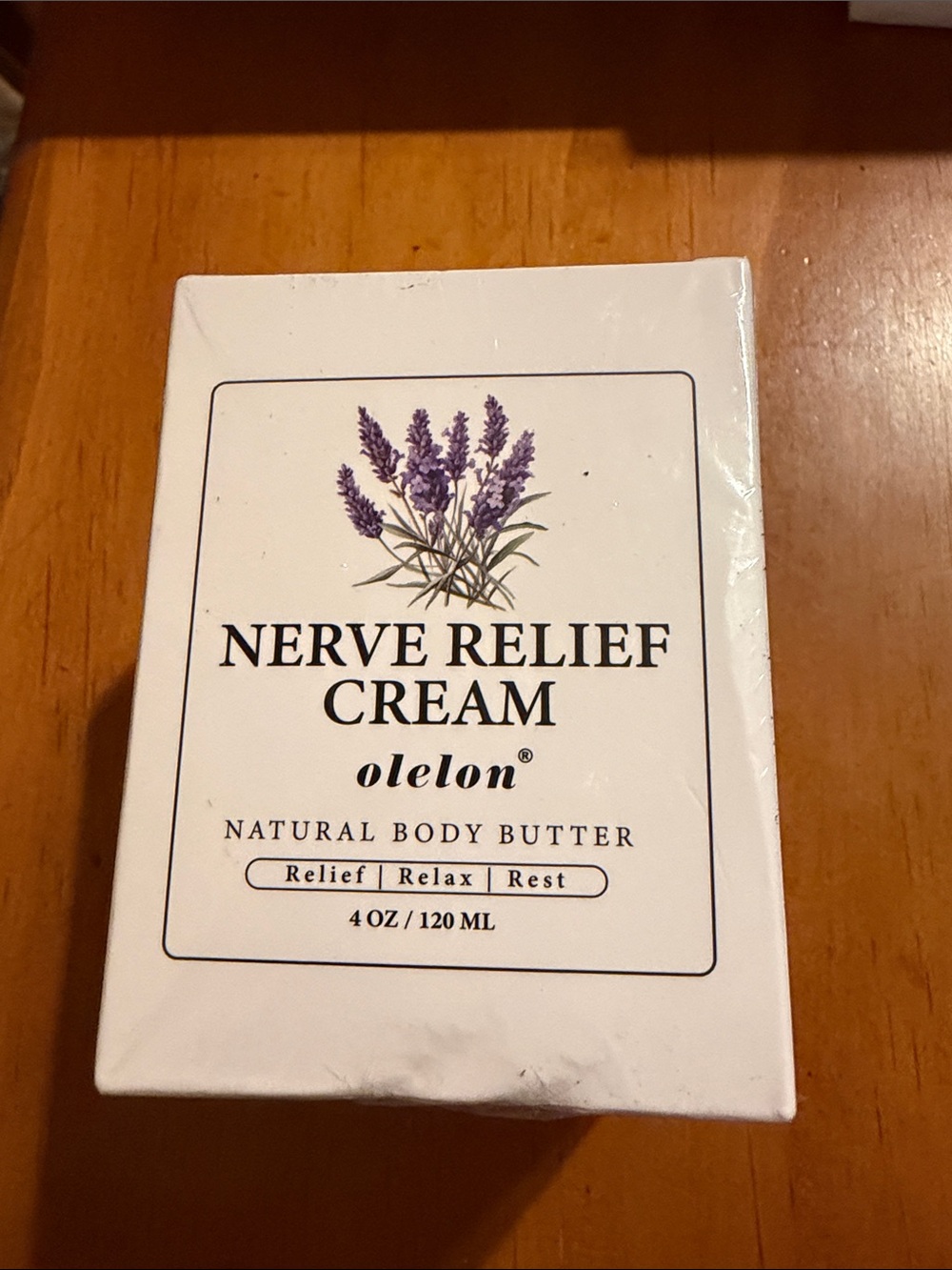 Olelon Nerve Relief Cream Natural Body Butter — White Packaging